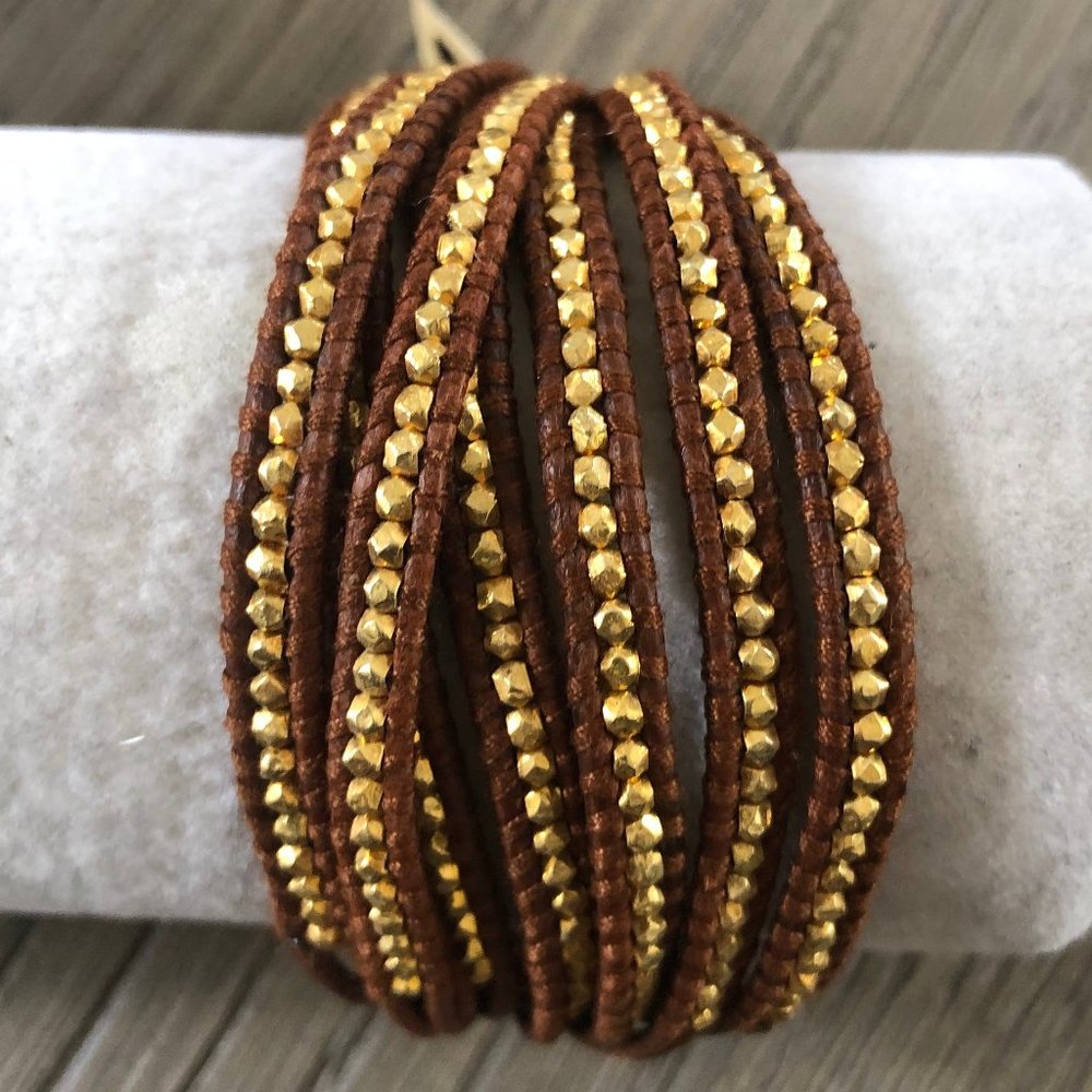 NWT Chan Luu Gold Nugget Multi Strand Single Wrap